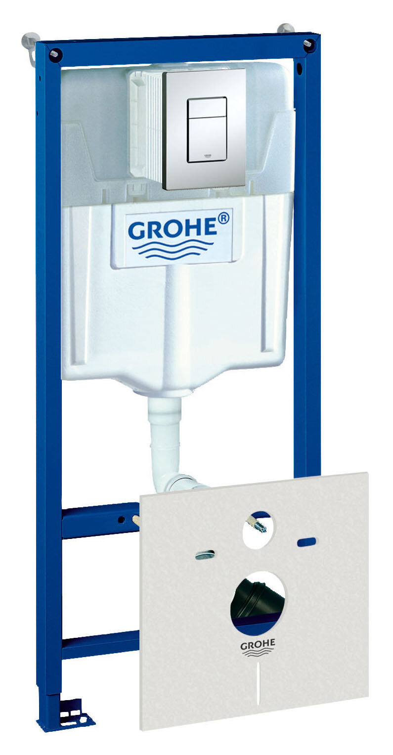 Grohe Инсталляция для унитаза Grohe Rapid SL 38775001 4 в 1 с кнопкой смыва