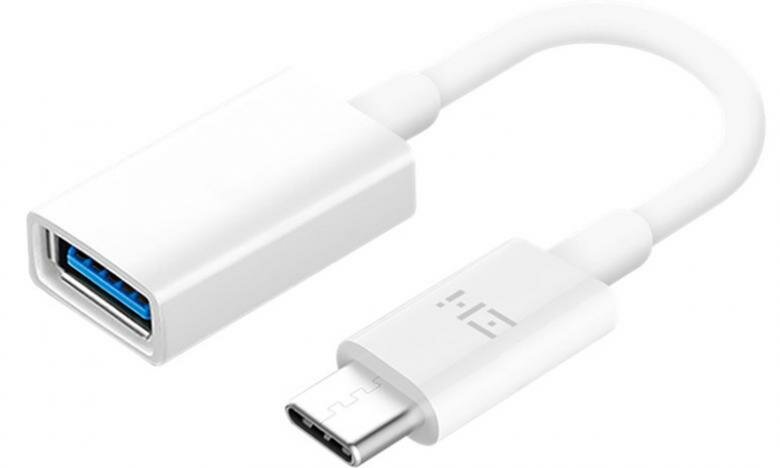Переходник XIAOMI ZMI AL271, USB Type-C (m), USB A(f), 0.3м, белый [al271 white] - фото №1