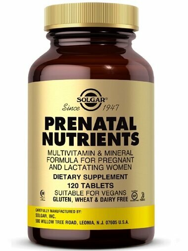 Solgar Prenatal Nutrients (мультивитамины и мультиминералы для беременных и кормящих женщин) 120 таблеток (Solgar)