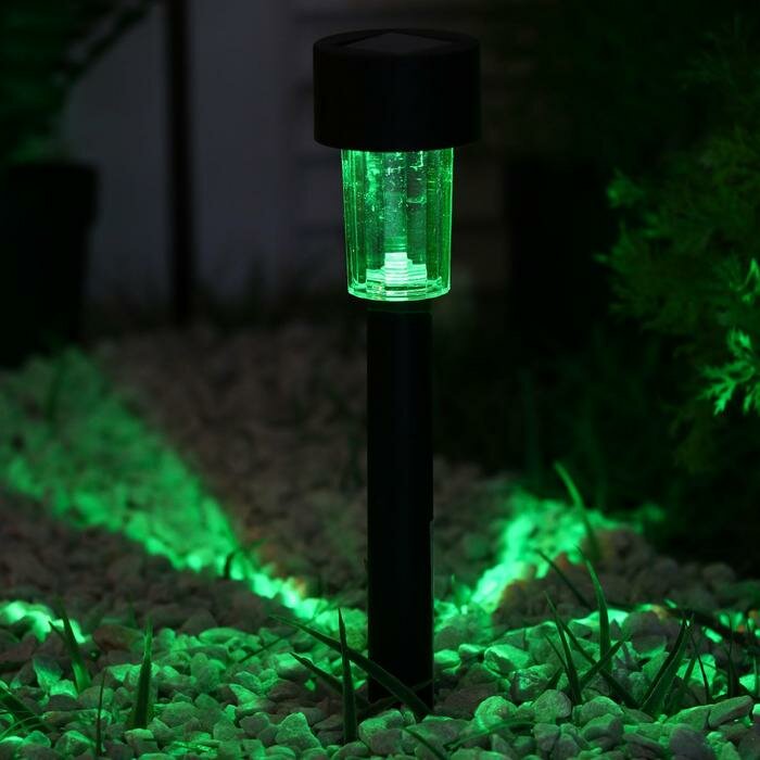 Грунтовые Luazon Lighting Фонарь садовый на солнечной батарее "Цилиндр", 31 см, d=4.5 см, 1 led, пластик, RGB