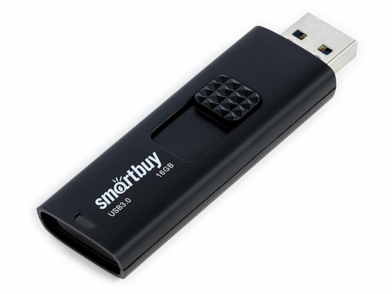 USB Flash Drive 16Gb - SmartBuy UFD 3.0 Fashion Black SB016GB3FSK