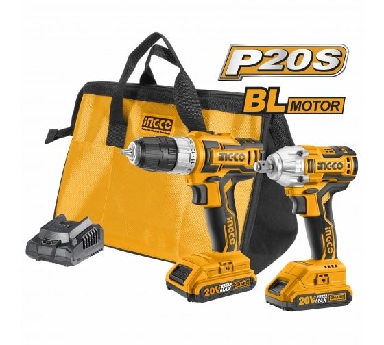 Набор аккумуляторных инструментовт Li-Ion 2шт INGCO_Powertools CKLI2007