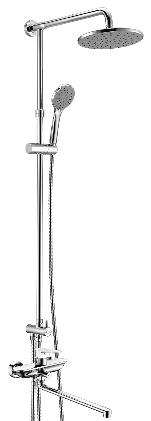 Душевая система WasserKRAFT Dinkel (A580266) с длинным изливом для ванны - фотография № 1