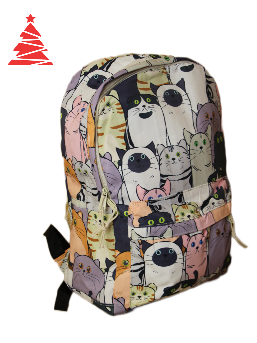 Рюкзак с кошками, повседневный ранец, рюкзак для походов, отдыха, учебы, прогулок, модный рюкзак.