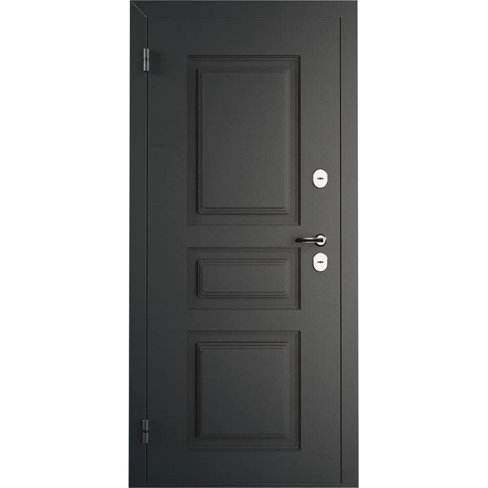 Дверь входная с терморазрывом Промет Норд 980х2050 мм букле графит - нубук графит левая - фотография № 2