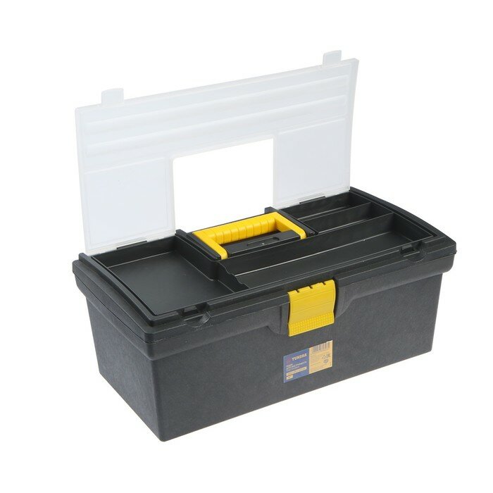 Ящик для инструмента тундра, 16", 405 х 215 х 160 мм, пластиковый, органайзер - фотография № 9