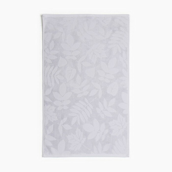 LoveLife Полотенце махровое жаккардовое LoveLife Leaves 70х130 см, цвет светло-серый, 100% хл, 500 гр/м2 - фотография № 2