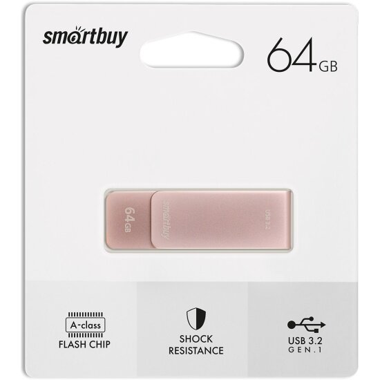 USB флешка Smartbuy 64Gb M1 Metal Apricot USB 3.2 Gen 1