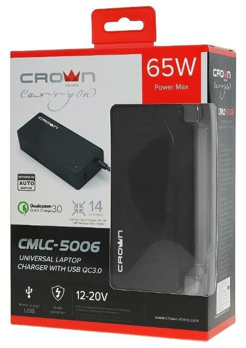   CROWN CMLC-5006 65 USB QC3.0 