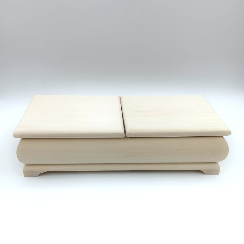 фото Шкатулка из липы с двумя отделениями 34,5*14,5*9 см