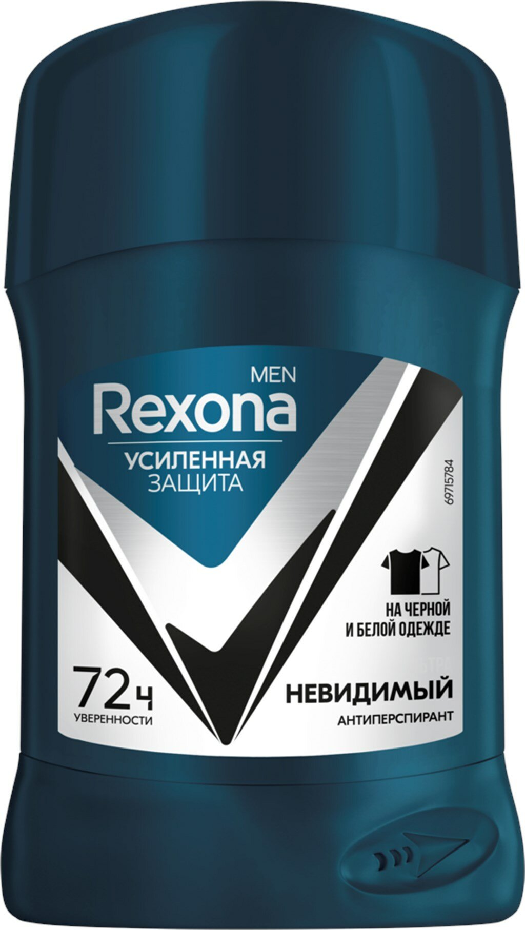 Дезодорант-антиперспирант стик мужской REXONA Невидимый на черном и белом, 50г, Россия, 50 г