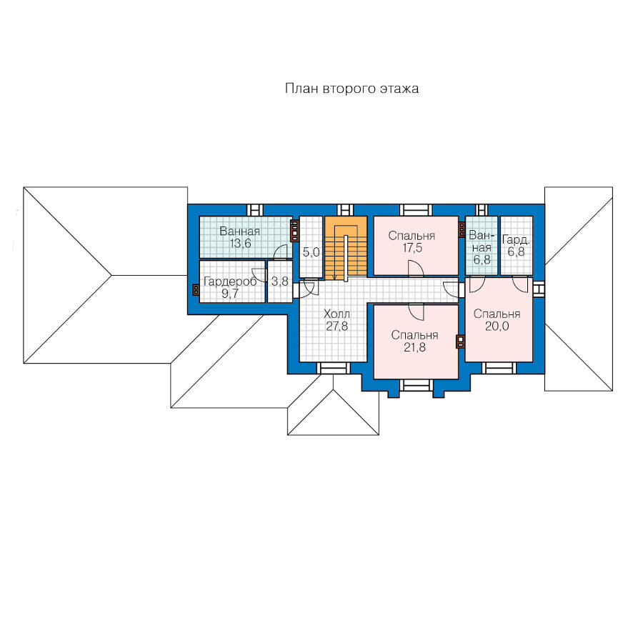 45-64FGL-Catalog-Plans - Проект двухэтажного дома из газобетона с террасой - фотография № 3