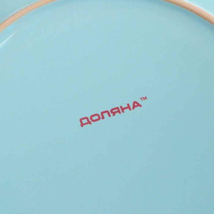 Тарелка керамическая обеденная Доляна «Пастель», d=27 см, цвет голубой - фотография № 4