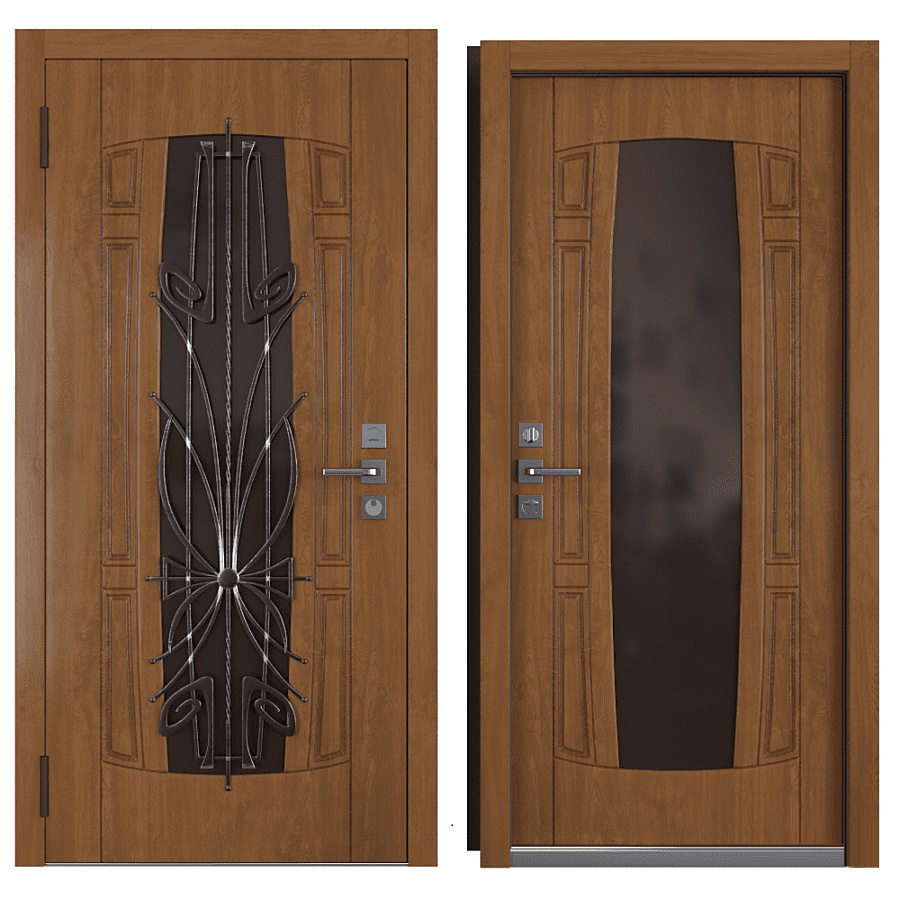 Входная дверь Камелот Стиль № 1. Сталь - 3 мм. Полотно - 110 мм. Левая. 2080*1030 - фотография № 2