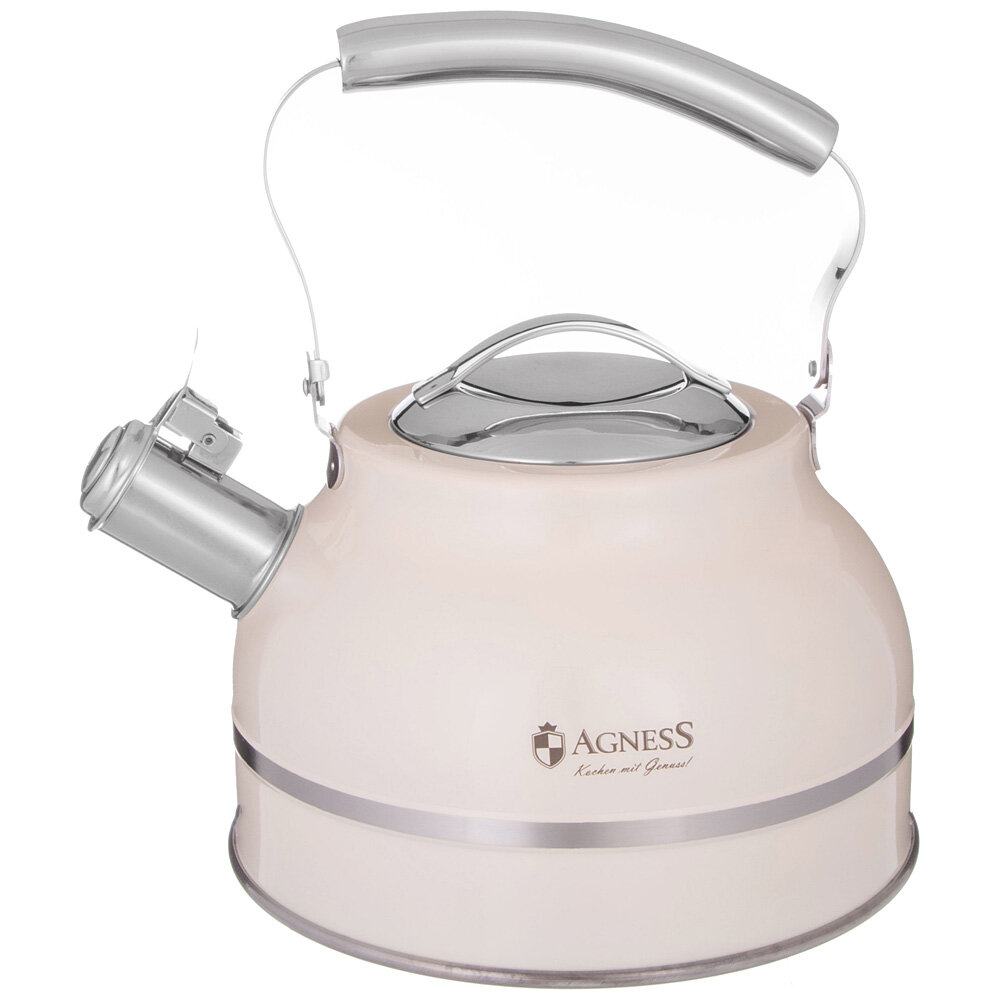 Чайник agness со свистком 27л термоаккумулирующее дно индукция KSG-914-301