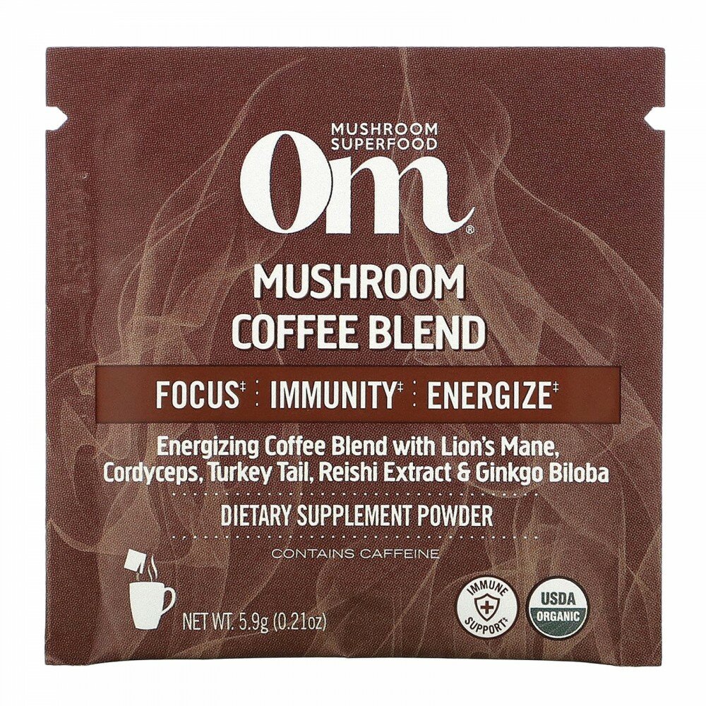 Om Mushrooms, Смесь грибного кофе, 10 пакетиков по 5,9 г (0,21 унции) - фотография № 3