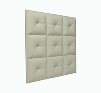 Панель стеновая из экокожи Almond Boss светлый серый 40 * 40 см 2шт мягкая панель 3д декор для стен в изголовье кровати