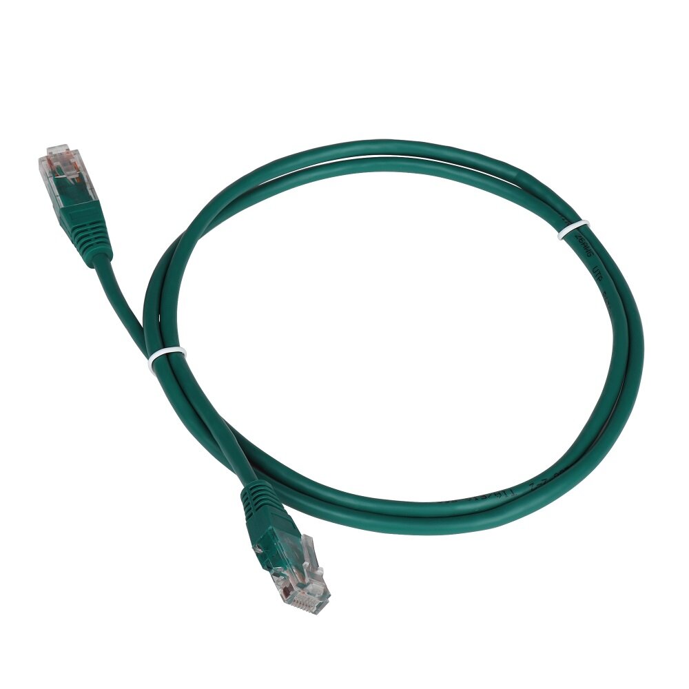 фото Патч-корд RJ45 - RJ45, 4 пары, UTP, категория 5е, 1.5 м, зеленый, TWT TWT-45-45-1.5-GN