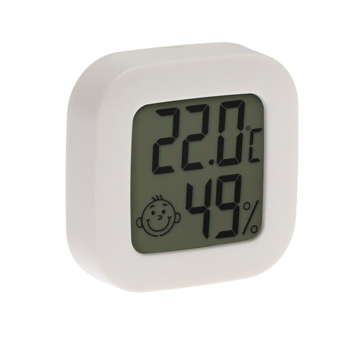 Термометр Luazon LTR-08, электронный, датчик температуры, датчик влажности, белый - фотография № 1
