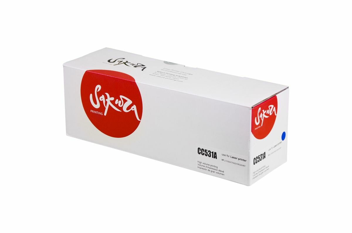 Картридж SAKURA CC531A для HP, голубой, 2800 к. LJ CM2320fxiMFP/CM2320nMFP/CM2320nfMFP/CP2025/CP2025n/CP2025dn/CP2025