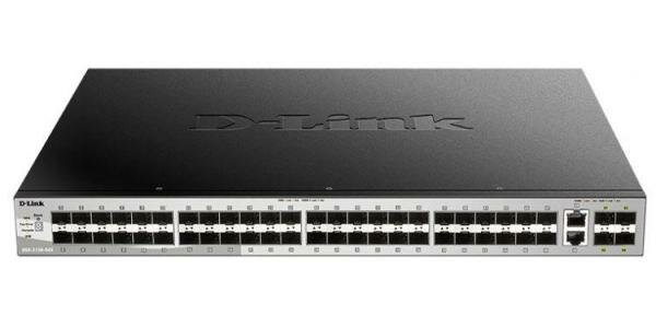 Коммутатор D-Link DGS-3130-54S/A1A Управляемый стекируемый коммутатор 3 уровня с 48 портами 1000Base-X SFP, 2 портами 10GBase-T и 4 портами 10GBase-X