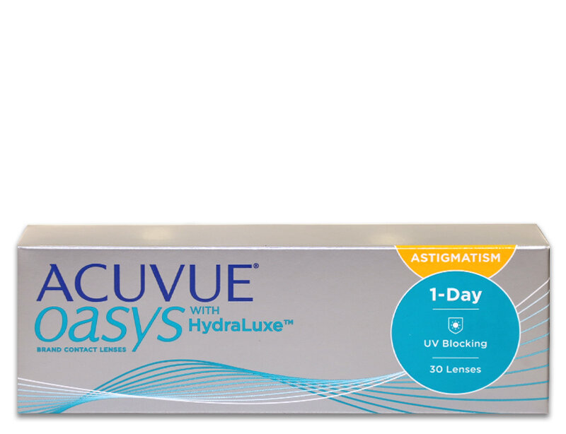 1 DAY ACUVUE OASYS HYDRALUXE for ASTIGMATISM 30 шт 00.00 -1.25 10 R 8.5 прозр.