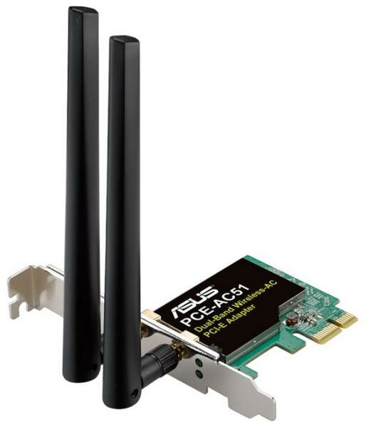 Беспроводной PCI-E адаптер ASUS PCE-AC51 802.11ac 433Mbps 2.4 или 5ГГц