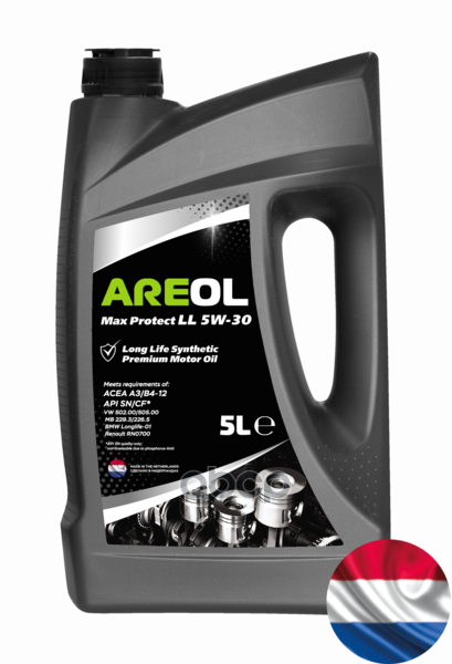 AREOL Areol Max Protect Ll 5W-30 (5L)_ !  Acea A3/B4, Api Sn/Cf, Mb 229.3/226.5