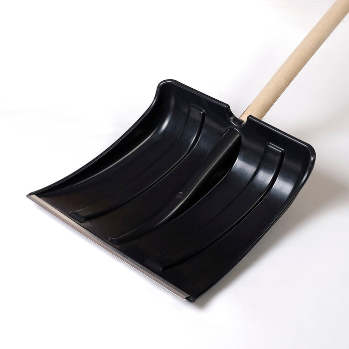Лопата пластиковая, ковш 365 × 380 мм, с металлической планкой, с ручкой, «Витязь» - фотография № 2