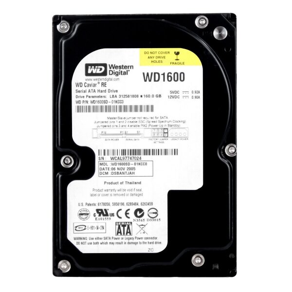 Жесткий диск Western Digital WD1600YD 160Gb SATA 35" HDD