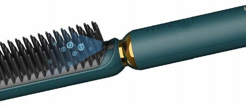 Ионный стайлер для укладки InFace ION Hairbrush ZH-10D STRAIGHT Negative (Green) EU - фотография № 5