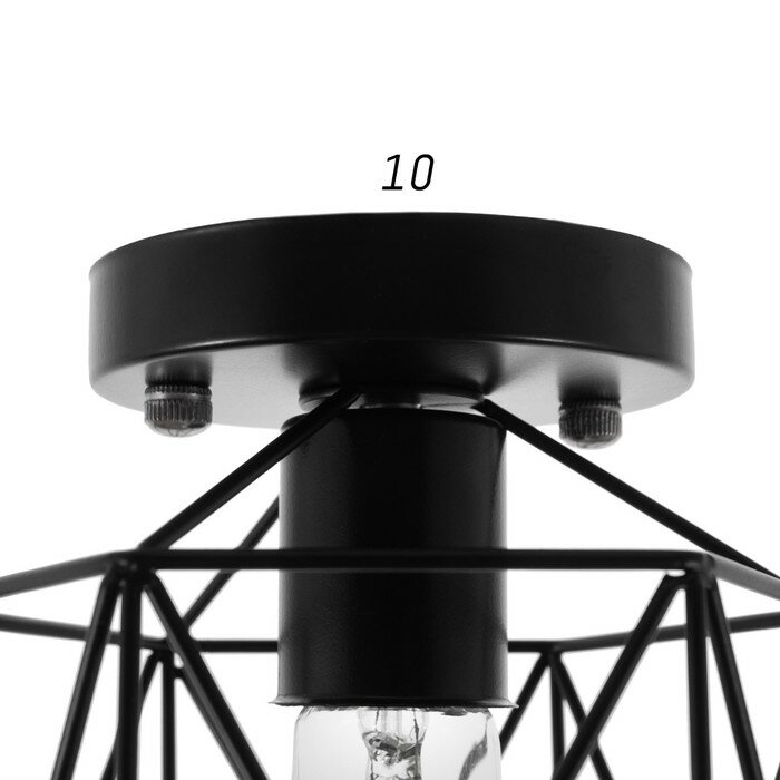 Светильник "Прямоугольник" 1х40Вт E27 черный 13х15х18 см BayerLux - фотография № 4