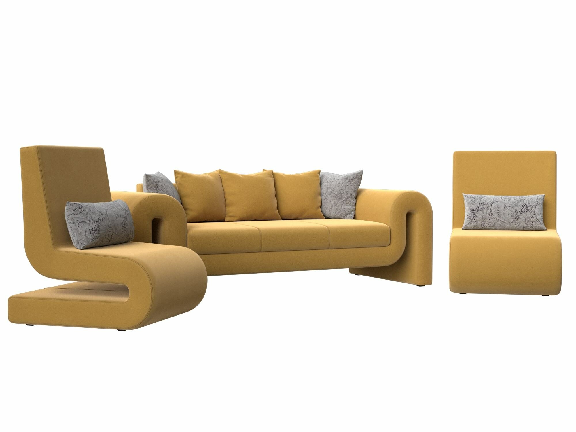 Набор Волна-1 (диван, 2 кресла) - фотография № 1