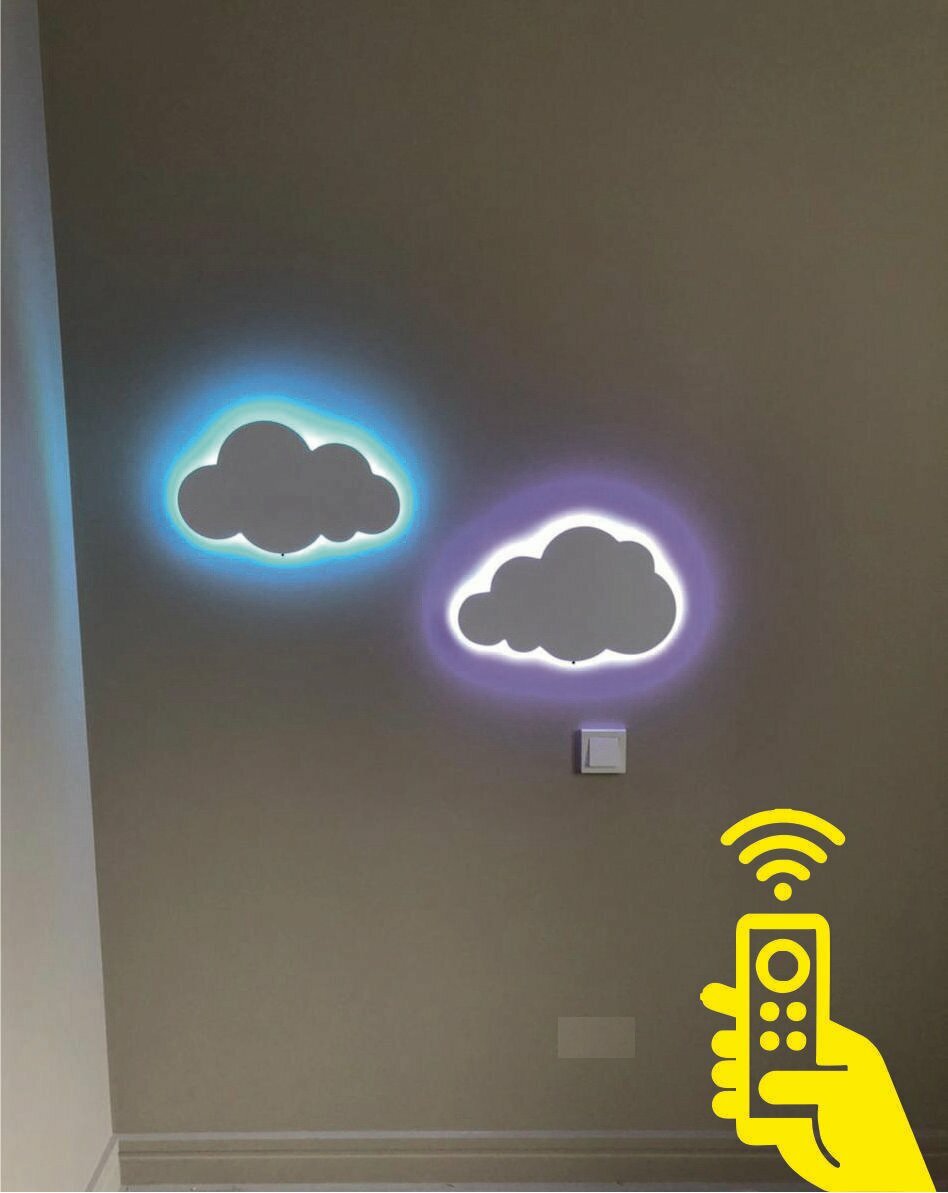 Светильник-ночник "Облако" 40см, с дистанционным управлением, разноцветная подсветка - фотография № 4