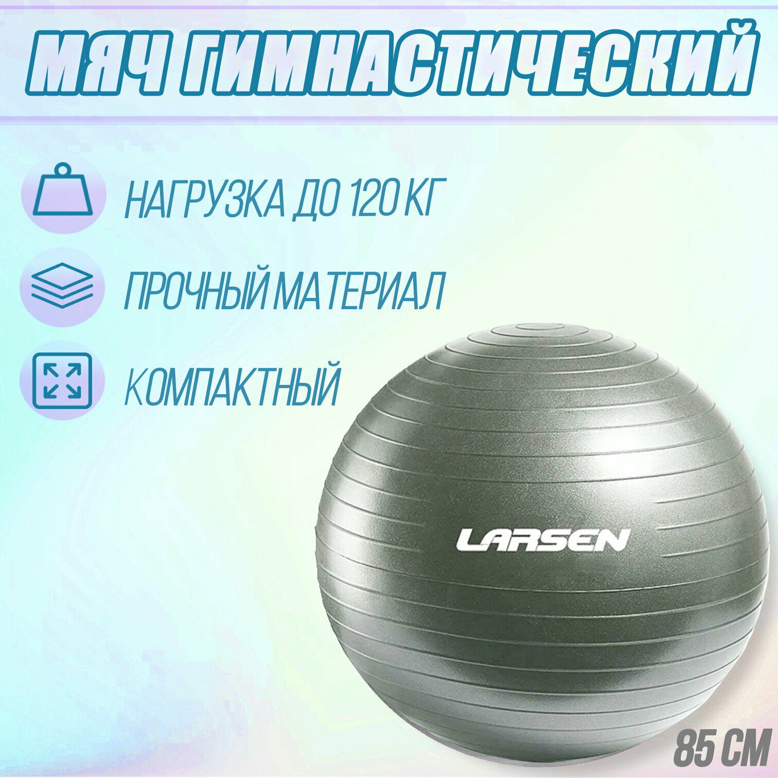 Мяч Larsen гимнастический RG-4 серый 85 см