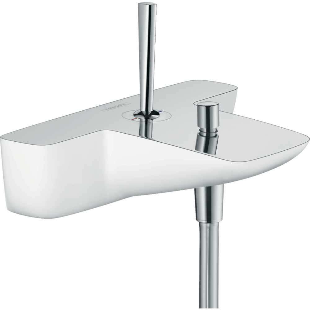 Смеситель для ванны Hansgrohe PuraVida 15472400 белый/хром