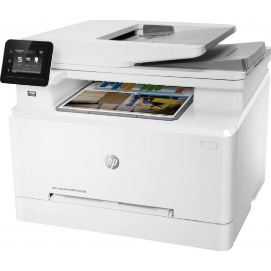 МФУ лазерный HP Color LaserJet Pro M283fdn, A4, цветной, лазерный, белый [7kw74a]