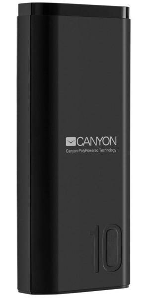 Внешний аккумулятор Power Bank 10000 мАч Canyon CNE-CPB010B черный