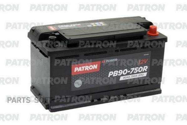 PATRON PB90-750R  PATRON POWER 12V 90AH 750A ETN 0(R+) 353x175x190mm 21.9kg 1