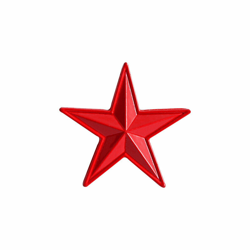 Металлический значок "Красная звезда" с покрытием глянцевой эмалью