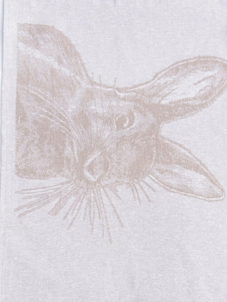 Полотенце Кролик комплект - 3 (льняной, 50Х70) - фотография № 3