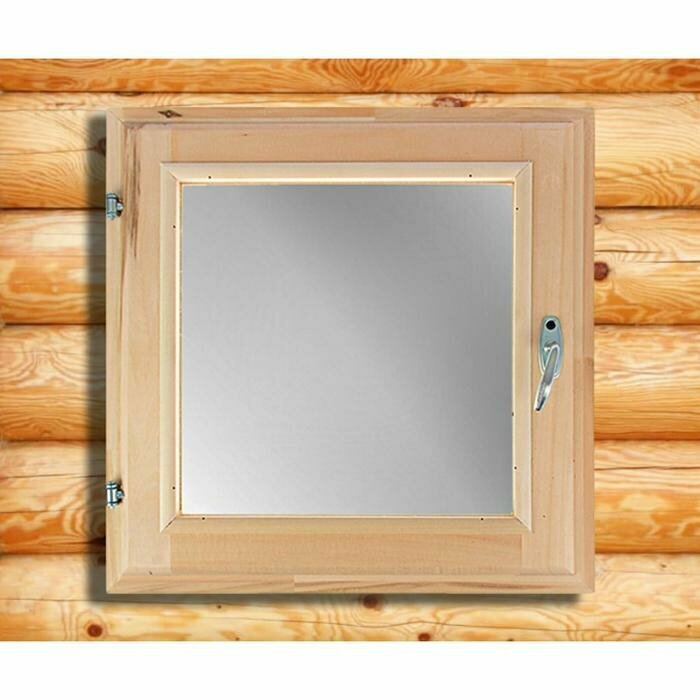 Окно, 60×60см, двойное стекло липа - фотография № 2
