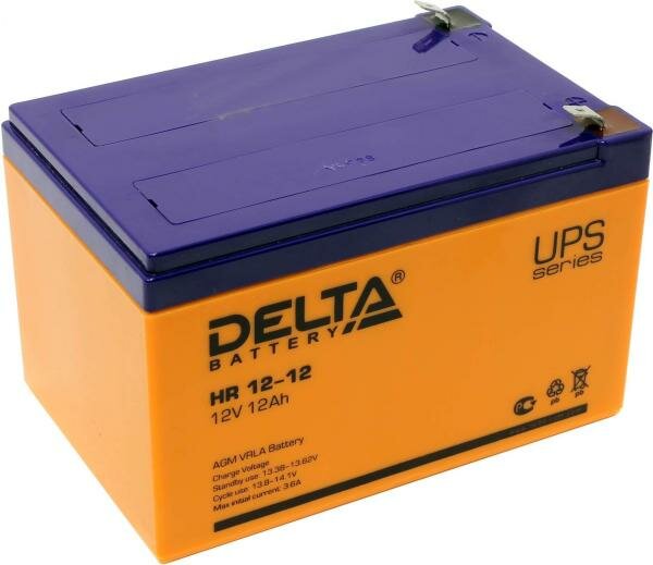 Аккумуляторная батарея DELTA Battery HR 12-12 12В 12 А·ч