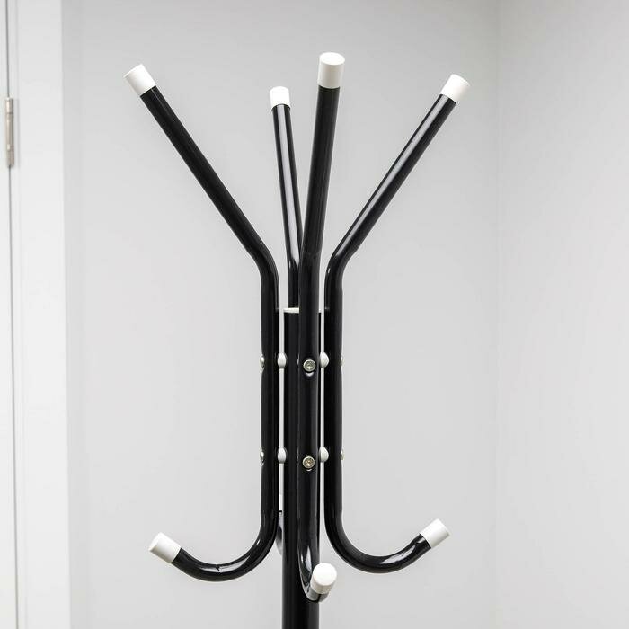 Вешалка-стойка «Тюльпан», 60×18×170 см, цвет чёрный - фотография № 3