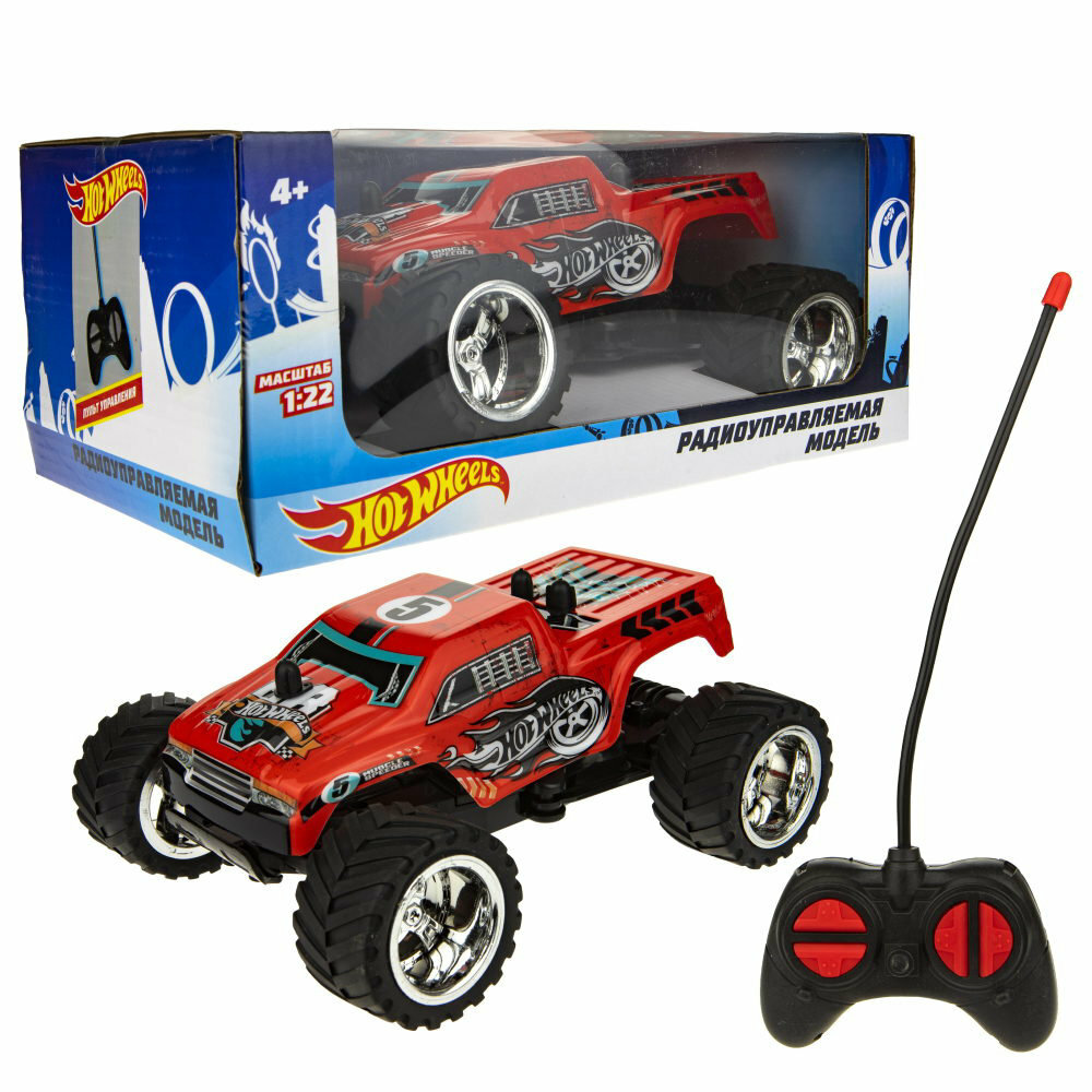 Багги р/у Hot Wheels ПВХ корпус, 27MHz, 1:22, Красная Т21684 1TOY