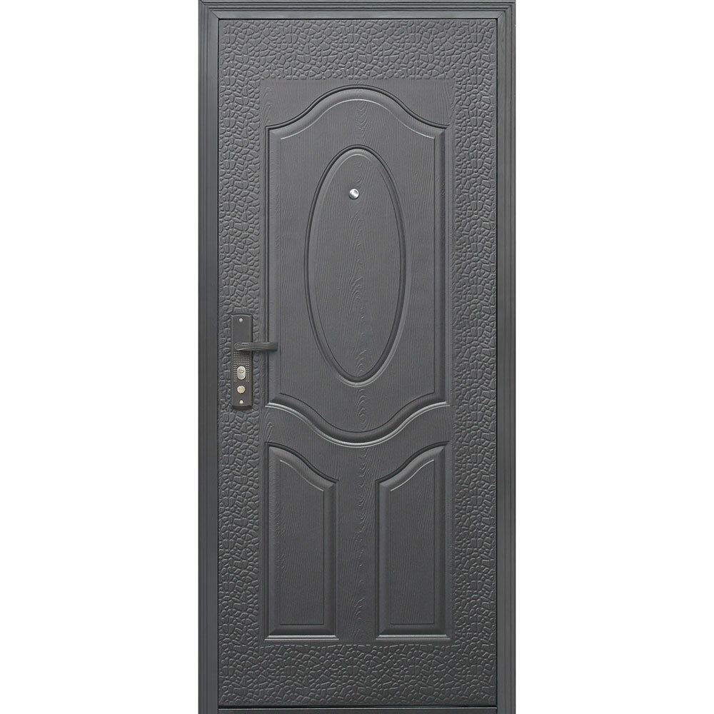 Дверь входная Е40М левая коричневый - коричневый 860х2050 мм - фотография № 3