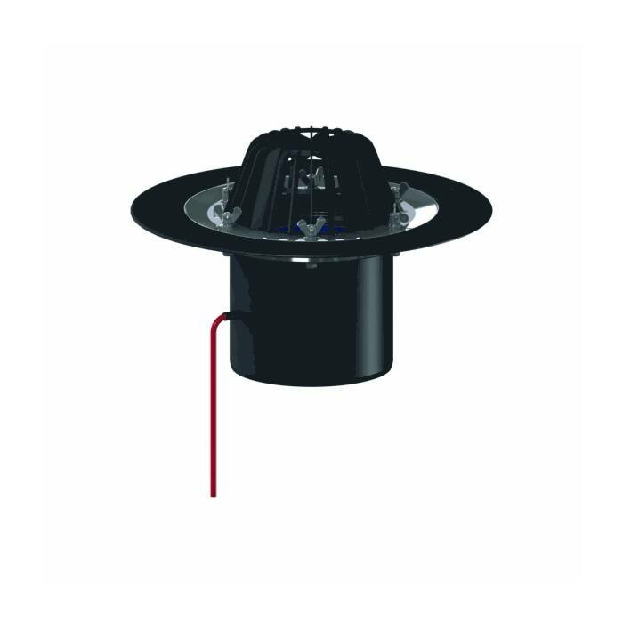 фото Воронка кровельная HL62.1 с вертикальным выпуском PP Дн 160 с листвоуловителем, электрообогревом, теплоизоляцией, обжимным фланцем HL HL62.1/5