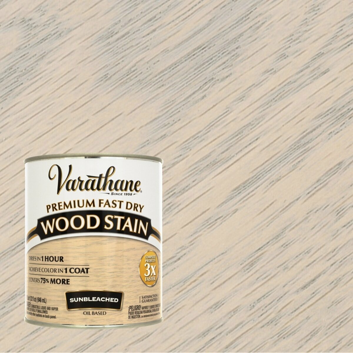 Быстросохнущая морилка на масляной основе Varathane Fast Dry Wood Stain 946 мл Выбеленное Дерево 262011