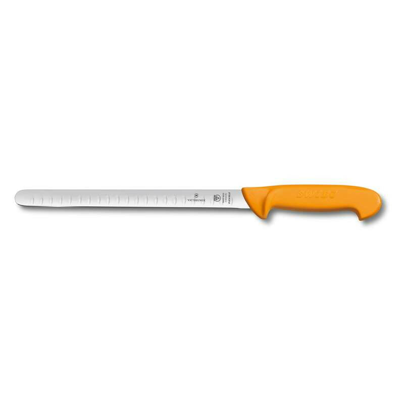 Victorinox Нож для нарезки лосося Swibo с гибким лезвием 25 см с желобками и закруглённым кончиком (5.8444.25)