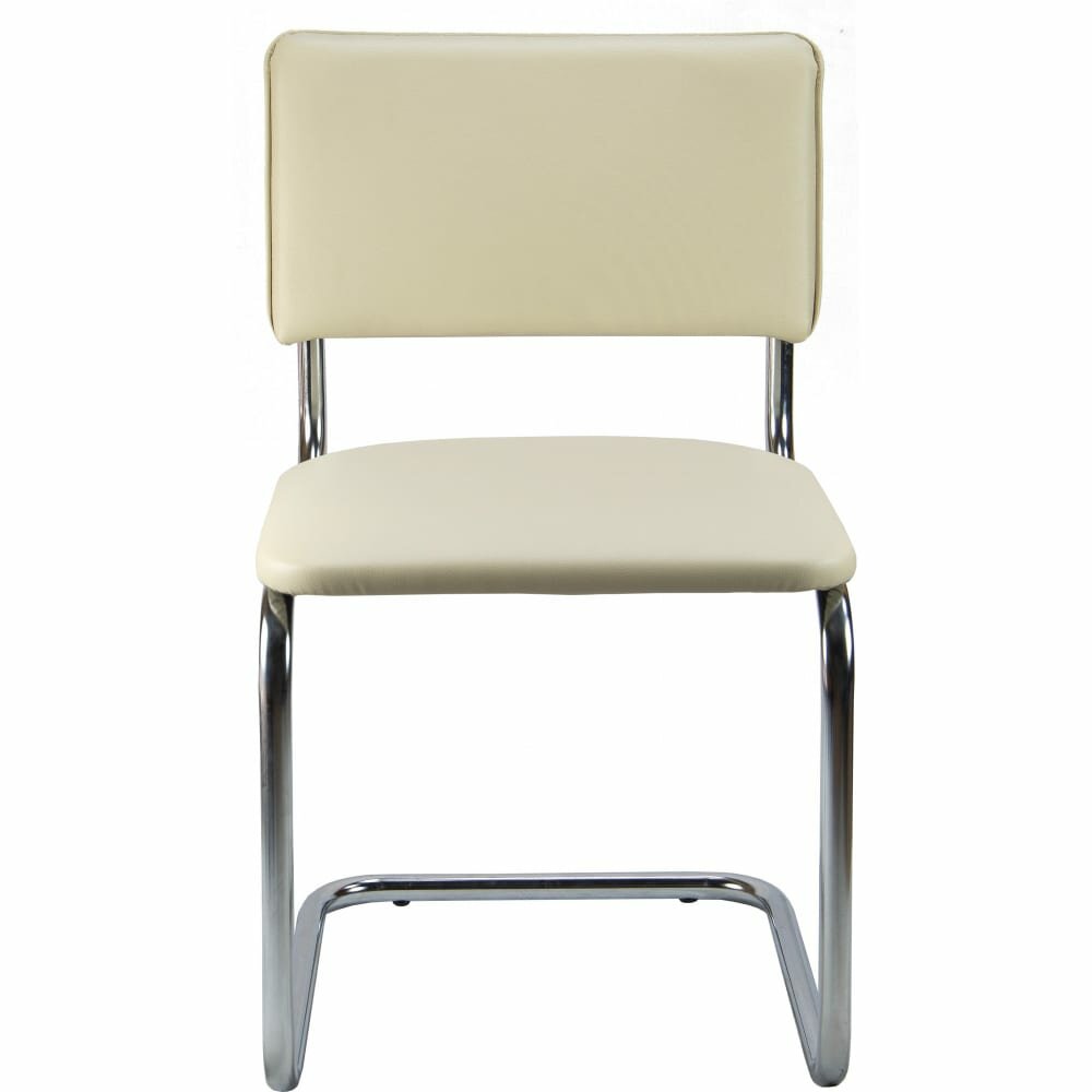 RIVA Chair Стул Сильвия хром кож/зам беж. УЧ-00001765